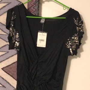 Cute gathered dress with bling